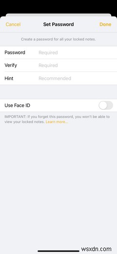 AppleNotesアプリでプライベートノートをロックする方法 