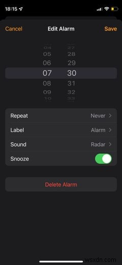 iOS15で目覚まし時計のキーパッドエントリを元に戻す方法 