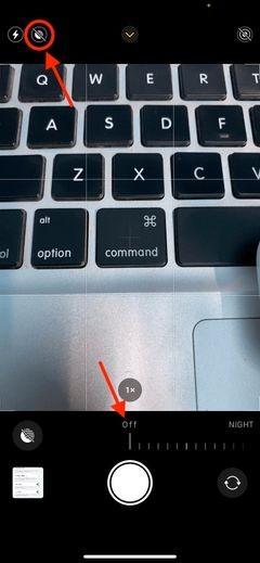 iPhoneカメラでナイトモードをオフにしておく方法 