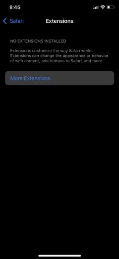 最後に、iOS15を搭載したiPhoneにSafari拡張機能をインストールできます。 