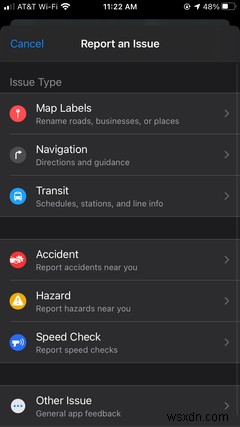 Apple Mapsで事故、危険、速度チェックを報告する方法 
