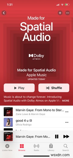 AppleMusicでドルビーアトモスと空間オーディオを有効にする方法 