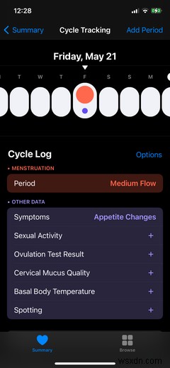 iPhoneヘルスアプリで月経周期を追跡する方法 