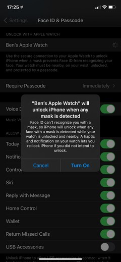 マスクを着用しながらAppleWatchでiPhoneのロックを解除する方法 