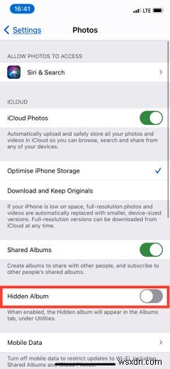 iPhoneで隠し写真アルバムを非表示にする方法 