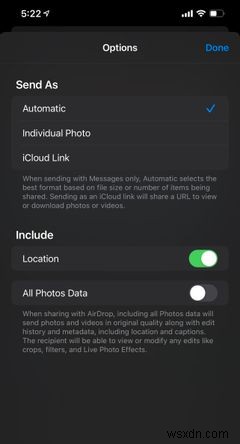 iPhoneから写真を共有するときに位置データを削除する方法 