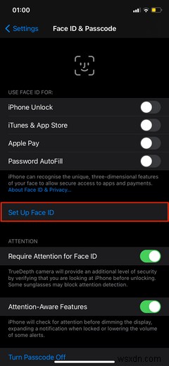 iPhoneまたはiPadでFaceIDを設定する方法 