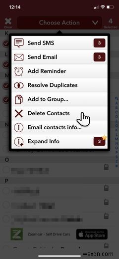 iPhoneで複数の連絡先を削除する方法 