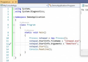 C＃アプリケーションを介して外部アプリケーションを実行するにはどうすればよいですか？ 