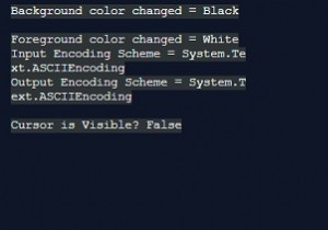 C＃でコンソールのカーソルの表示を変更する方法 