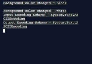 C＃コンソールの出力エンコーディングスキームを変更するにはどうすればよいですか？ 
