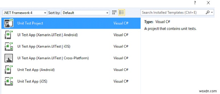 C＃コードのユニットテスト 