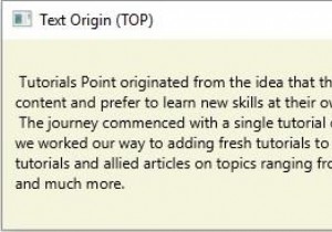 JavaFXのテキストオリジンとは何ですか？ 