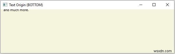 JavaFXのテキストオリジンとは何ですか？ 