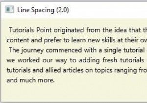 JavaFXでテキストノードの行間隔を調整するにはどうすればよいですか？ 
