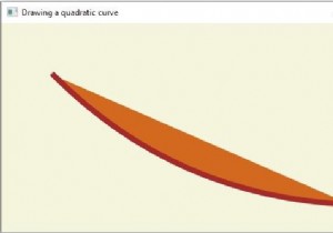 JavaFXを使用してQuadCurveを作成するにはどうすればよいですか？ 