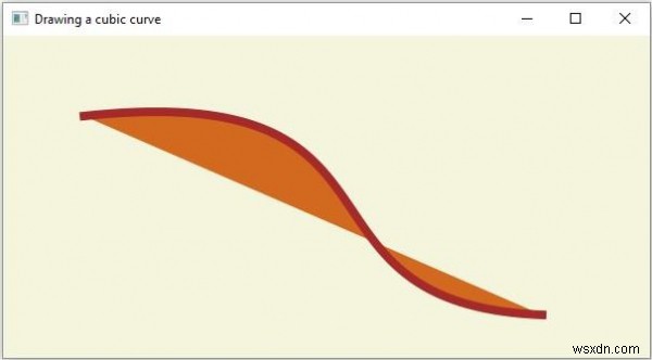 JavaFXを使用してCubicCurveを作成するにはどうすればよいですか？ 