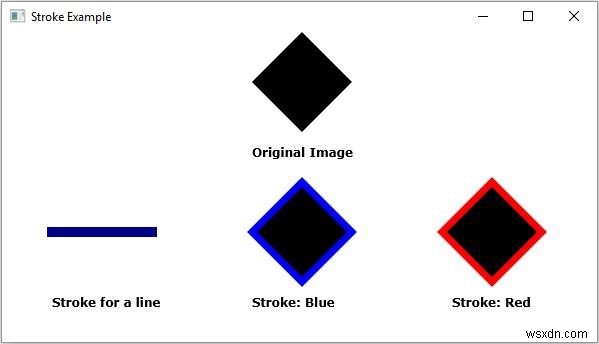 JavaFXの2D形状のStrokeプロパティを説明する 