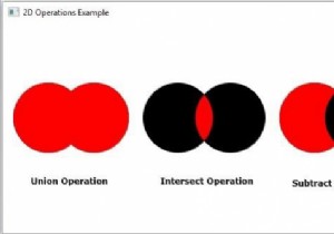 JavaFXでの2Dオブジェクトのさまざまな操作は何ですか？ 