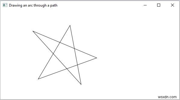 Pathクラスを使用してJavaFXでカスタムシェイプを描画するにはどうすればよいですか？ 