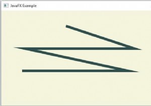 JavaFXでパス要素の水平線を作成するにはどうすればよいですか？ 