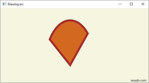 JavaFXを使用してArcを作成するにはどうすればよいですか？ 