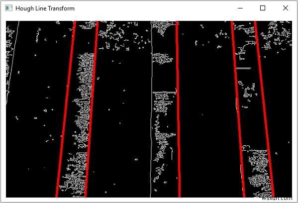 Javaを使用したOpenCVハフライン変換の実装。 