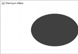 Javaを使用してOpenCVで塗りつぶされた楕円を描く方法は？ 