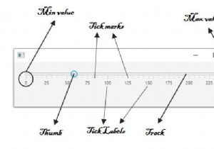 JavaFXスライダーを作成するにはどうすればよいですか？ 