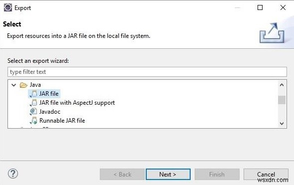 JavaのコマンドプロンプトからJARファイルを実行するにはどうすればよいですか？ 