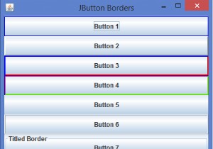 JavaでJButtonにさまざまな境界線を適用するにはどうすればよいですか？ 
