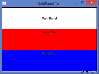 Javaのメインパネルに複数のサブパネルを追加するにはどうすればよいですか？ 