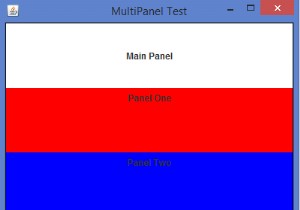 Javaのメインパネルに複数のサブパネルを追加するにはどうすればよいですか？ 