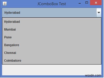JavaでJComboBoxアイテムに境界線を設定するにはどうすればよいですか？ 