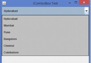 JavaでJComboBoxアイテムに境界線を設定するにはどうすればよいですか？ 