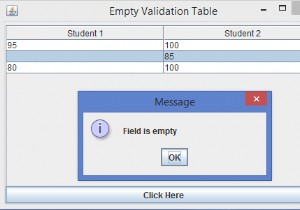 JTableにJavaで空のセルがあるかどうかを検証するにはどうすればよいですか？ 