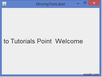 JavaでJLabelを使用して移動テキストを実装するにはどうすればよいですか？ 