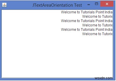 JavaでJTextAreaの方向を右から左に設定するにはどうすればよいですか？ 