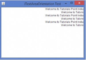 JavaでJTextAreaの方向を右から左に設定するにはどうすればよいですか？ 