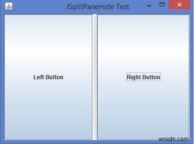 JSplitPaneの左右のペインをプログラムでJavaで非表示にするにはどうすればよいですか？ 