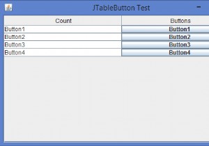 JavaのJTableセルにJButtonを追加/挿入するにはどうすればよいですか？ 