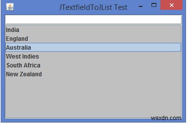 JTextFieldから入力値を読み取り、JavaでJListに追加するにはどうすればよいですか？ 