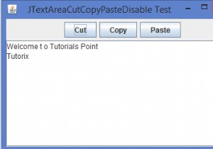 JavaでJTextAreaの切り取り、コピー、貼り付け機能を無効にするにはどうすればよいですか？ 