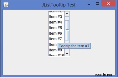 JavaでJListの各アイテムにツールチップテキストを設定するにはどうすればよいですか？ 
