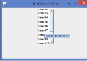 JavaでJListの各アイテムにツールチップテキストを設定するにはどうすればよいですか？ 