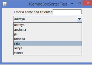 JavaでJComboBoxのアイテムを並べ替えるにはどうすればよいですか？ 