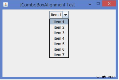 JavaでJComboBoxのアイテムを中央揃えにする方法は？ 