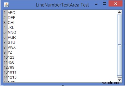 JavaでJTextArea内の行番号を表示するにはどうすればよいですか？ 