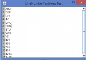 JavaでJTextArea内の行番号を表示するにはどうすればよいですか？ 