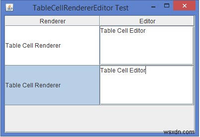 JavaのTableCellRendererとTableCellEditorの違いは何ですか？ 